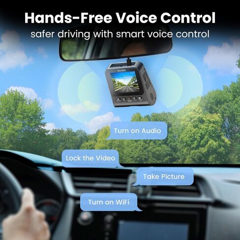 GEARit 4K Dual Dash Cam Front and Rear Camera with WiFi, GPS, Night Vision - 2 Channel Car Camera System with Supercapacitor, Parking Mode, Loop Recording & Free 64GB SD Card in Saudi Arabia