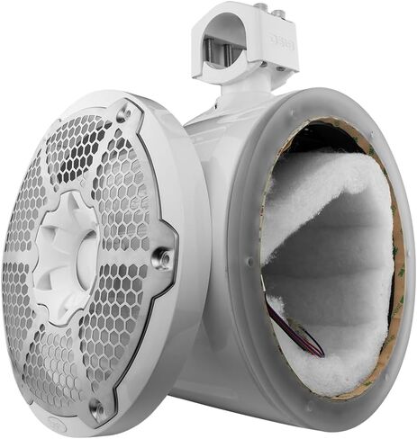 DS18 NXL-X10TP/WH.NS 10" Marine Tower with Integrated RGB LED Lights No Speakers - Wakeboard Tower Speaker Pod Enclosure Empty - Great for Boat Audio, Car/Truck, ATV, UTV - Single in Saudi Arabia