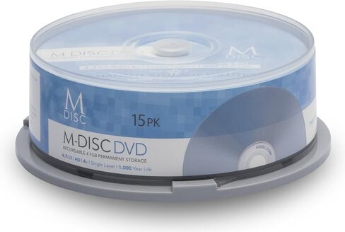 Millenniata M-DISC 4.7 GB DVD Media - 15 Disc Cake Box in Saudi Arabia