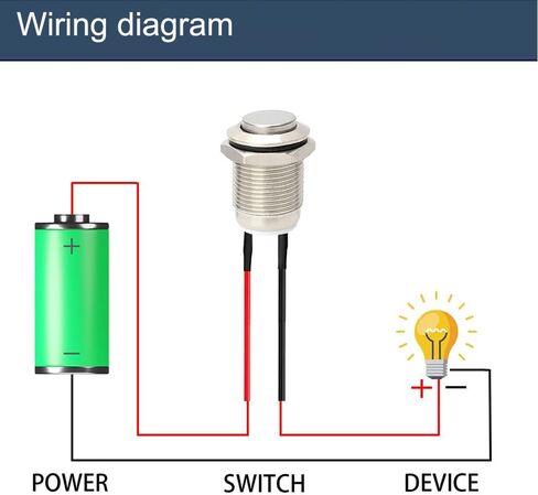 2pcs 12mm super super match more butty button switch anti-anti-vandal head silver shell 1/2 "host olut inclate with cable 12v 24V 110V (on) -off 2pins 1no in Saudi Arabia