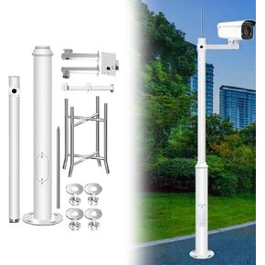 عمود المراقبة للقبة ، PTZ ، والكاميرات متعددة المستشعرات مع 4 قوسين وقفص حديد التسليح لتعزيز التثبيت الأمني ​​(500 سم (3 أقسام) ح) in Kuwait