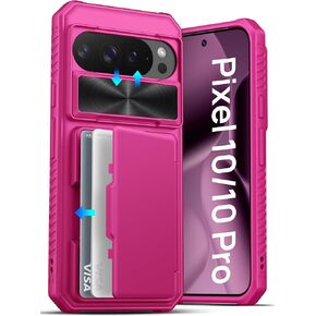 for Google Pixel 10/Pixel 10 Pro Case Wallet, Built-in Card Holder [RFID Blocking] & Slide Camera Cover, Military Grade Protection, Phone Case for Pixel 10/10 Pro 6.3" 2025, Black in Kuwait