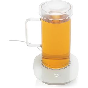 FLFK 20 oz Glass Coffee Mug with USB Cup Warmer,Heated Mug Warmer for Coffee & Tea,Portable USB-Powered Desk Glass Cup Heater for Office. in Saudi Arabia