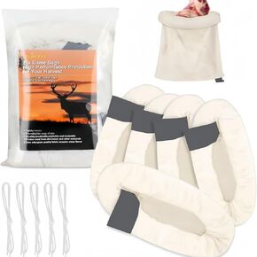 Elk Game Bags Hunting Meat Bags 5 Pack | Field Dressing Quarter Meat Bags for Elk, Deer, Moose & Antelope | Includes Bonus Elk Part Bag | Essential Hunting Gear & Accessories in Saudi Arabia