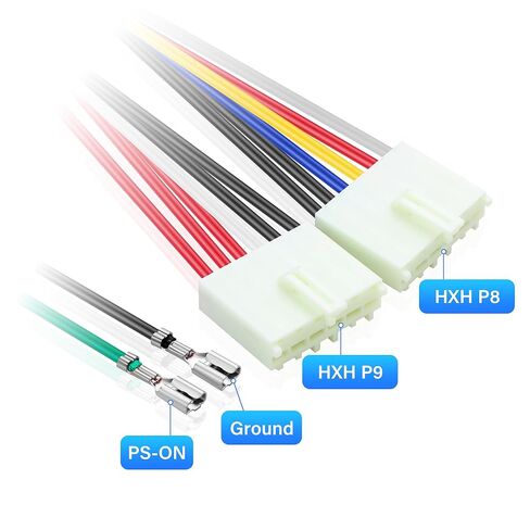 ATX إلى AT AT Power Adapter ، 18AWG 20-Pin ATX إلى 2-PORT 6-PIN في PSU Power Cord ، UITable للموديلات الأقدم من 286 و 386 و 486 جهاز كمبيوتر -20 سم/7.87in in Kuwait