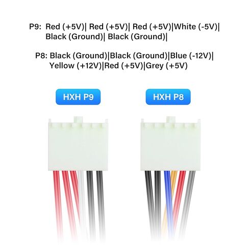 ATX إلى AT AT Power Adapter ، 18AWG 20-Pin ATX إلى 2-PORT 6-PIN في PSU Power Cord ، UITable للموديلات الأقدم من 286 و 386 و 486 جهاز كمبيوتر -20 سم/7.87in in Kuwait