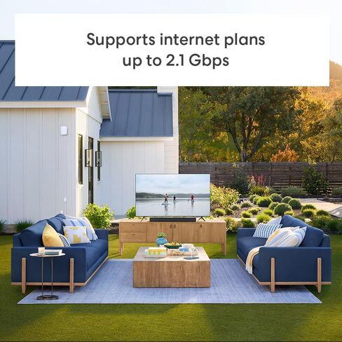 Amazon Eero Outdoor 7 Dual-Band Mesh WiFi Router (أحدث طراز) ، تصنيف مقاوم للتسلية من IP66 ، تغطية تصل إلى 15000 قدم مربع ، في الهواء الطلق ، حزمة واحدة ، تتضمن 30W POE+ محول in Saudi Arabia