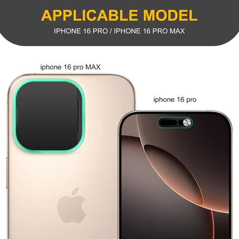 3 Pack Privacy Cover متوافقة مع iPhone 16 Pro/iPhone 16 Pro Max مع غطاء خصوصية الكاميرا الأماميين ، وغطاء الكاميرا المضاد للتجسس ، وتصميم ملصق سهل ، وحماية على iPhone 16 Pro/16 Pro Max. أسود in Kuwait