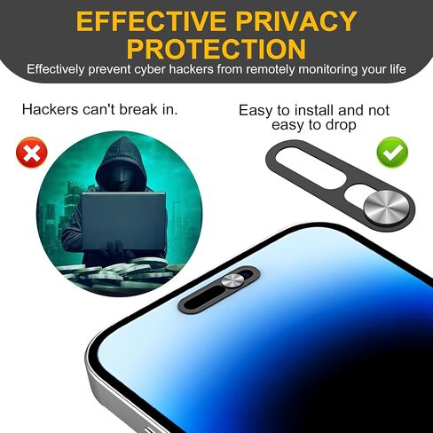 3 Pack Privacy Cover متوافقة مع iPhone 16 Pro/iPhone 16 Pro Max مع غطاء خصوصية الكاميرا الأماميين ، وغطاء الكاميرا المضاد للتجسس ، وتصميم ملصق سهل ، وحماية على iPhone 16 Pro/16 Pro Max. أسود in Kuwait