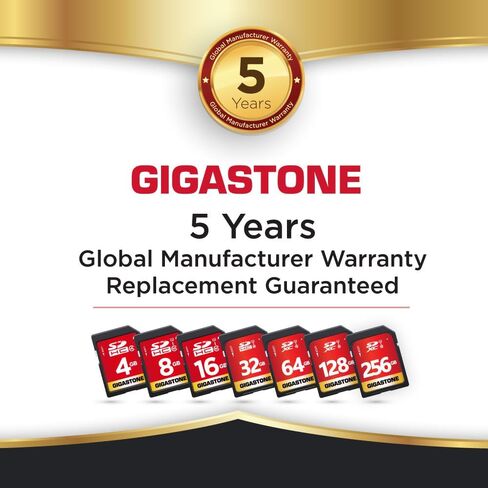 GIGASTONE 32GB SD Card 5-Pack UHS-I U1 Class 10 SDHC Memory Card High-Speed up to 80MB/s Full HD Video Compatible with Digital Camera, SPYPOINT TACTACAM WOSPORTS Trail Camera, with 5 Mini Cases in Saudi Arabia