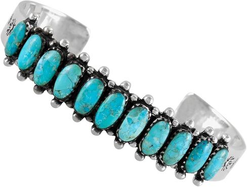 Turquoise Bracelet Sterling Silver 925 Genuine Turquoise Cuff Bracelet in Saudi Arabia