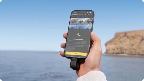 insta360 x5 قارئ سريع ، موصلات USB-C مزدوجة وبرق ، متوافقة مع كل من أجهزة iOS و Android ، USB-3.0 لنقل الملفات الكبيرة بشكل أسرع ، وتصوير وتخزين في وقت واحد in Saudi Arabia