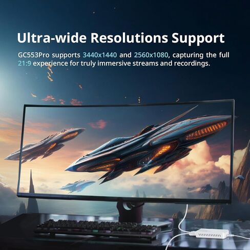 AVerMedia 4K HDMI Capture Card, USB Game Capture Card for Streaming and Recording with True Low Latency on PS5/Pro, Xbox, Switch 2, PC on Twitch, OBS, for Win11, Mac-GC553Pro Live Gamer Ultra S Black in Saudi Arabia