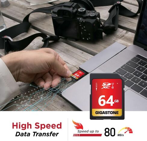 GIGASTONE 32GB SD Card 5-Pack UHS-I U1 Class 10 SDHC Memory Card High-Speed up to 80MB/s Full HD Video Compatible with Digital Camera, SPYPOINT TACTACAM WOSPORTS Trail Camera, with 5 Mini Cases in Saudi Arabia
