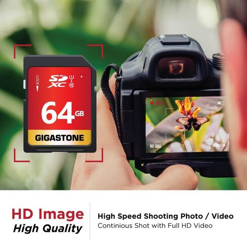 GIGASTONE 32GB SD Card 5-Pack UHS-I U1 Class 10 SDHC Memory Card High-Speed up to 80MB/s Full HD Video Compatible with Digital Camera, SPYPOINT TACTACAM WOSPORTS Trail Camera, with 5 Mini Cases in Saudi Arabia