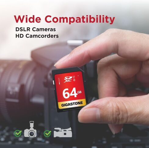 GIGASTONE 32GB SD Card 5-Pack UHS-I U1 Class 10 SDHC Memory Card High-Speed up to 80MB/s Full HD Video Compatible with Digital Camera, SPYPOINT TACTACAM WOSPORTS Trail Camera, with 5 Mini Cases in Saudi Arabia