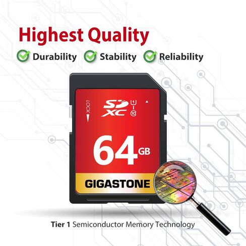 GIGASTONE 32GB SD Card 5-Pack UHS-I U1 Class 10 SDHC Memory Card High-Speed up to 80MB/s Full HD Video Compatible with Digital Camera, SPYPOINT TACTACAM WOSPORTS Trail Camera, with 5 Mini Cases in Saudi Arabia