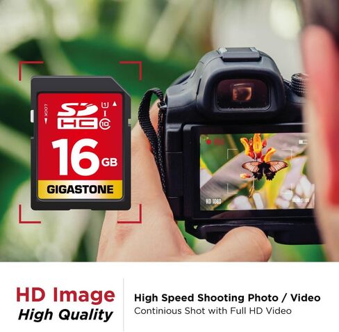 Gigastone 32GB SD CARD 5-PACK UHS-I U1 CLASS 10 SDHC CARDAL CARD HID HD HD CARD in Saudi Arabia