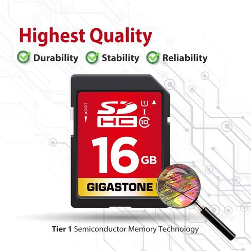 Gigastone 32GB SD CARD 5-PACK UHS-I U1 CLASS 10 SDHC CARDAL CARD HID HD HD CARD in Saudi Arabia
