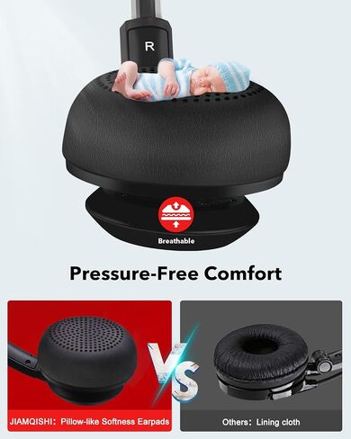 USB Headset with Microphone for PC, On-Ear Computer Laptop Headphones with Noise Cancelling Microphone in-line Control for Home Office Online Class Skype Zoom (USB+3.5mm, Black) in Kuwait