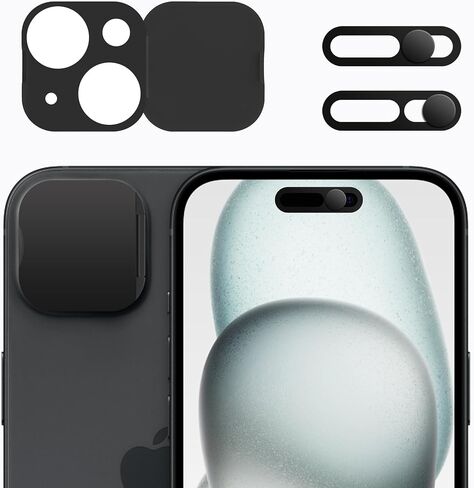 3 Pack Privacy Cover متوافقة مع iPhone 16 Pro/iPhone 16 Pro Max مع غطاء خصوصية الكاميرا الأماميين ، وغطاء الكاميرا المضاد للتجسس ، وتصميم ملصق سهل ، وحماية على iPhone 16 Pro/16 Pro Max. أسود in Kuwait