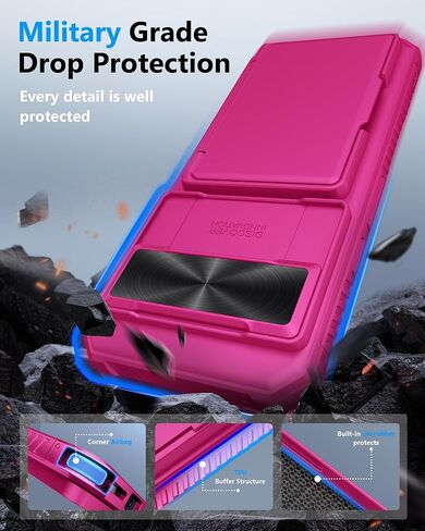 for Google Pixel 10/Pixel 10 Pro Case Wallet, Built-in Card Holder [RFID Blocking] & Slide Camera Cover, Military Grade Protection, Phone Case for Pixel 10/10 Pro 6.3" 2025, Black in Kuwait