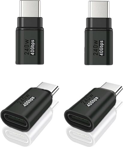4Pack usb c extender Supports Up to 40Gbps Data Transfer and 240W Fast Charging , Usbc to Usbc adapter,usb c extension Compatible with Thunderbolt 4/3 Supports 4K@240Hz Video for USB-C Devices in Saudi Arabia