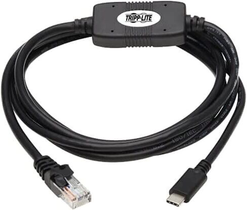 Tripp Lite USB-C to RJ45 Serial Rollover Cable (M/M), Connect to Cisco Modem/Router/Serial-Based Device, Windows/macOS/Linux Compatible, 250 Kbps, 6 Feet / 1.8 Meter, 3-Year Warranty (U209-006-RJ45XC) in Saudi Arabia