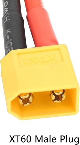 2Pcs XT60 Parallel Battery Connector Cable 1FT, 12AWG 1 Female to 2 Male Y Splitter Adapter Cable, for RC Multicopter Quadcopter in Saudi Arabia