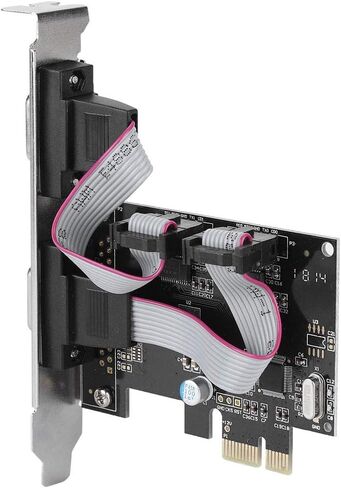 PCI E Adapter PCI Express RS 232 2 بطاقة محول المسلسل المنفذ ، بطاقة توسيع محول وحدة تحكم Express in Kuwait