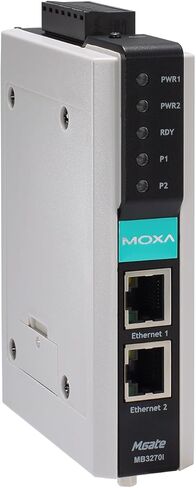 Moxa MGate MB3270-2 Port RS-232/422/485 Advanced Modbus TCP to Serial Communication Gateway in Saudi Arabia