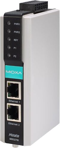 Moxa MGate MB3270-2 Port RS-232/422/485 Advanced Modbus TCP to Serial Communication Gateway in Saudi Arabia