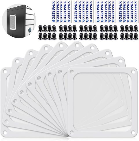Dust Filter PC 120mm for Computer Cooler/PSU/Routers Nylon 80 Mesh, Magnetic Frame PC Fan Dust Mesh Cooler Filter Dustproof Computer Fan Grills (Nylon, 120 * 120mm, 2pcs, Black) in Saudi Arabia