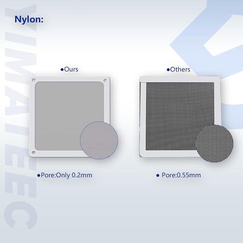 Dust Filter PC 120mm for Computer Cooler/PSU/Routers Nylon 80 Mesh, Magnetic Frame PC Fan Dust Mesh Cooler Filter Dustproof Computer Fan Grills (Nylon, 120 * 120mm, 2pcs, Black) in Saudi Arabia