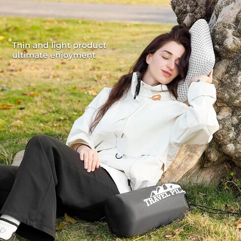 Travel Pillow Memory Foam Pillows, Camping Pillow-Compressible Medium Firm, Breathable Cover, Ideal Backpacking Hiking, Bed Pillows, Airplane and Car (Dark Grey, S) in Saudi Arabia