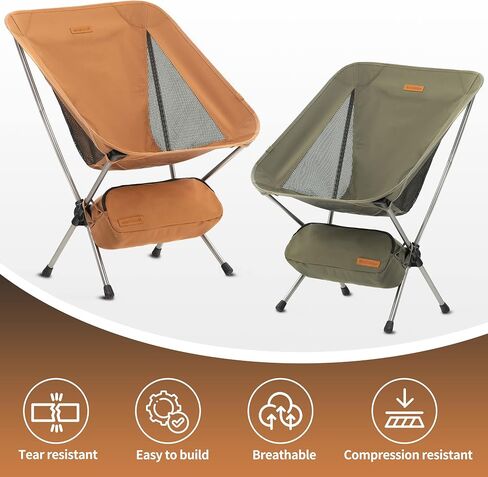 NatureHike YL08 كرسي التخييم الفائق ، 2.38 رطل كرسي على الظهر المحمولة مع أقدام مضادة للتفكير ، كرسي معسكر المشي لمسافات طويلة قابلة للطي خفيفة الوزن in Saudi Arabia