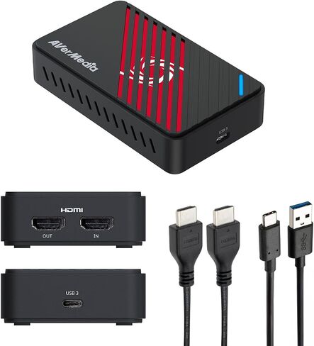 AVerMedia 4K HDMI Capture Card, USB Game Capture Card for Streaming and Recording with True Low Latency on PS5/Pro, Xbox, Switch 2, PC on Twitch, OBS, for Win11, Mac-GC553Pro Live Gamer Ultra S Black in Saudi Arabia