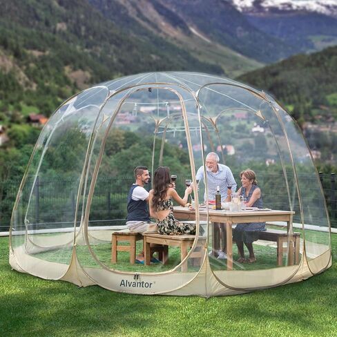 Alvantor Pop Up Bubble Tent - Large Oversize Weather Proof Pod - Cold Protection Camping Tent - Winter Tent Beige in Kuwait