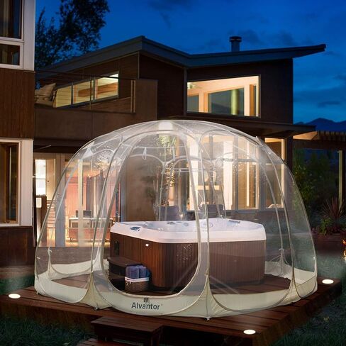 Alvantor Pop Up Bubble Tent - Large Oversize Weather Proof Pod - Cold Protection Camping Tent - Winter Tent Beige in Kuwait
