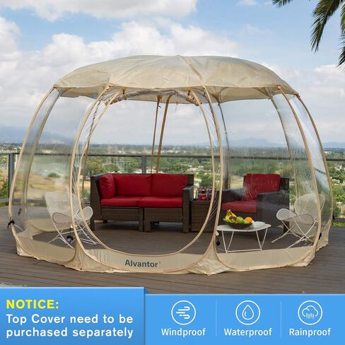 Alvantor Pop Up Bubble Tent - Large Oversize Weather Proof Pod - Cold Protection Camping Tent - Winter Tent Beige in Kuwait