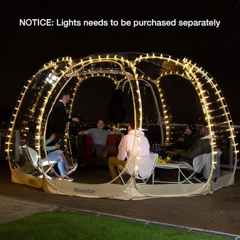 Alvantor Pop Up Bubble Tent - Large Oversize Weather Proof Pod - Cold Protection Camping Tent - Winter Tent Beige in Kuwait