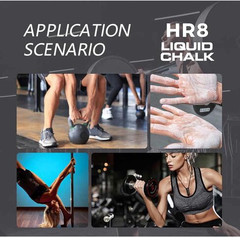 HR8 Liquid Chalk 50ml with Carabiner | Fast-Drying, Mess-Free Grip for Gym, Weightlifting & Climbing (Up to 30 Uses) in Saudi Arabia