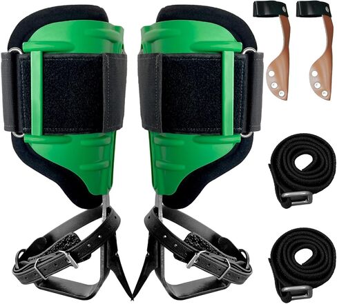 Tree Climbing Spikes Set, Alloy Steel Climbing Spurs, 350lbs Load Capacity, Green, Classic Style, Ideal for Climbers, Fruit Picking & Lumberjack in Kuwait