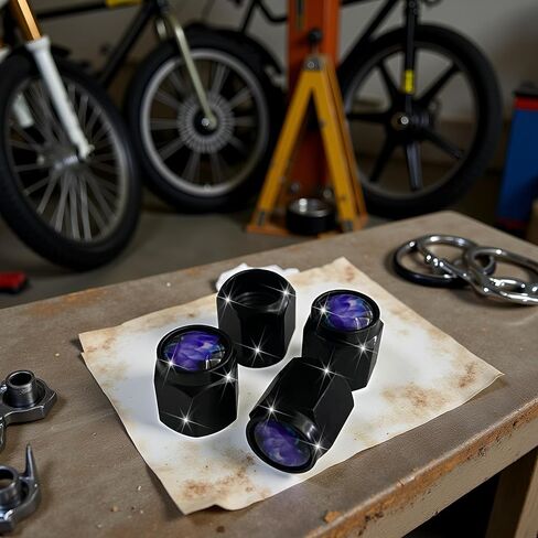 غطاء قبعات جذعية صمام إطار جمجمة، 4 قطع غطاء صمام هواء معدني أسود، أغطية جذعية لعجلة السيارة من الألومنيوم، أغطية جذعية عالمية للسيارات والشاحنات والدراجات والدراجات النارية والدراجات ومقاومة للتآكل in Kuwait