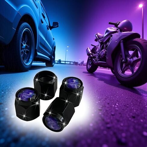 غطاء قبعات جذعية صمام إطار جمجمة، 4 قطع غطاء صمام هواء معدني أسود، أغطية جذعية لعجلة السيارة من الألومنيوم، أغطية جذعية عالمية للسيارات والشاحنات والدراجات والدراجات النارية والدراجات ومقاومة للتآكل in Kuwait