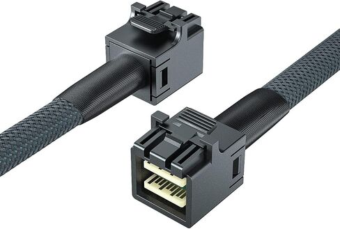10Gtek SFF-8643 to SFF-8643 12G Internal Mini SAS HD Cable, with Sideband, for NVMe Backplane/RAID Card, Hot-Swap & SATA Compatibility, 100-Ohm, 0.5-m(1.6ft), 2 Pack in Saudi Arabia