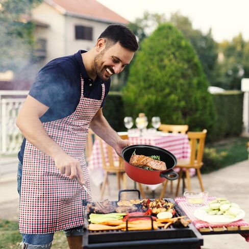 مجموعة أدوات طبخ غير لاصقة ، وأواني محمولة محمولة من الحديد الزهر والأقواس مع أغطية زجاجية وأواني من نايلون 4 قطعة من أجل السفر في الهواء الطلق التنزه in Kuwait