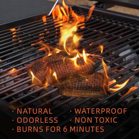 48 Pack Fire Starter Squares - مكعبات مقاومة للماء لشواية الفحم ، التخييم والبقاء على قيد الحياة | الرائحة الخالية من الرائحة ، الصديقة للبيئة لحفرة النار ، شواء ، موقد الخشب in Saudi Arabia