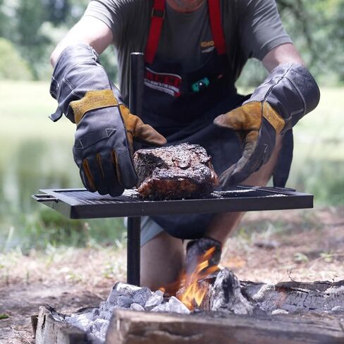 GameMaker Open Fire Cooking Grill-مشوهة محمولة لإطلاق النار لطهي اللهب المفتوح ، حلقات النار في الهواء الطلق والتخييم-الإعداد الشاق والسهل والارتفاع القابل للتعديل in Saudi Arabia