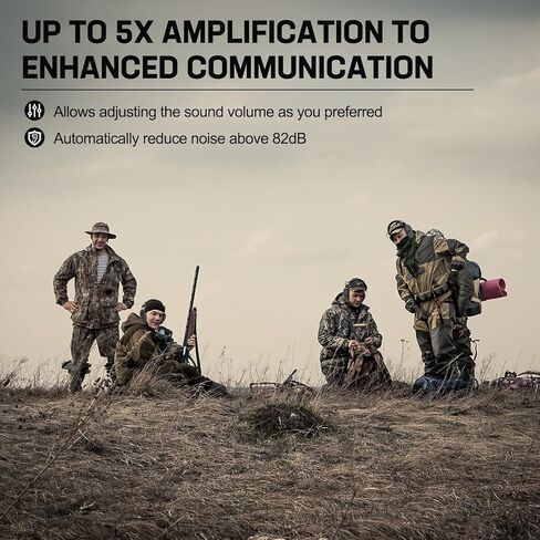 Floriogra Electronic Ear Protection for Shooting with 5X Sound Amplification, Active Ear Protection for Gun Range, NRR 23dB Hearing Protection for Shooters, Noise Reduction Headphones for Hunting in Saudi Arabia